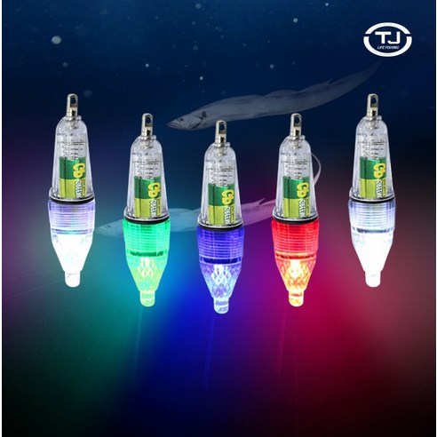 TJ코리아 LED 갈치 수중 집어등 점멸형 단색 7색 바다 (TJ코리아 LED 갈치집어등), 갈치집어등 12cm/백색