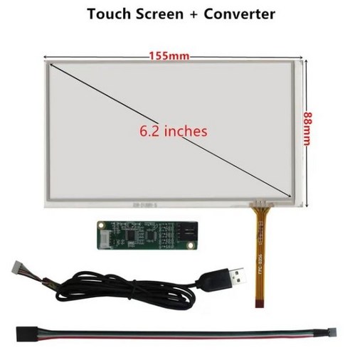 태블릿 액정 교체 수리 라즈베리파이 산업 장비 PC 자동차 저항 디지타이저 터치 스크린 패널 USB 드라이버 보드 3.5인치 4.3 인치 5/6인치 2 7 8인치 9/10인치, [06] 8 inches 16-9