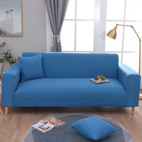 솔리드 컬러 소파 커버 코너 Chaise Longue 소파 Slipcovers 애완 동물을위한 탄성 소파 수호자 L 모양 의자 안락 의자 커버, 1pc 90-140cm, 07