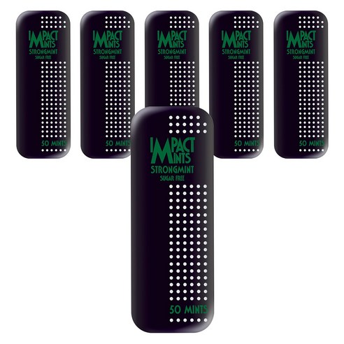 독일 임팩트민트 슬림 무설탕 캔디 스트롱 민트, 9g, 6개