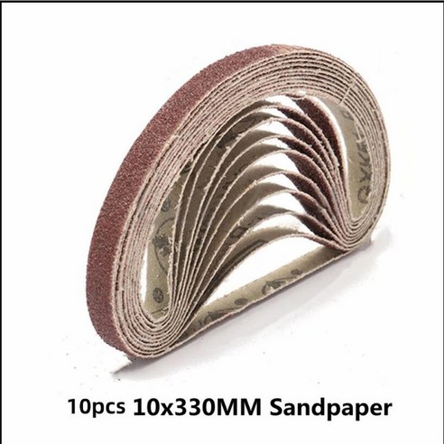 연마공구 에어 벨트용 샌딩 벨트 사포 샌딩기 연마 종이 그릿 60 80 120 180 240 320 400 10mm 20mm 10x330 20x520 10 개/로트, [01] 60, [01] 10pcs 10mm