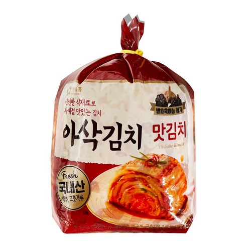 [다만세푸드] 아워홈 아삭김치 맛김치 1.6kg x 2개 / 배추김치 ((+위생장갑))