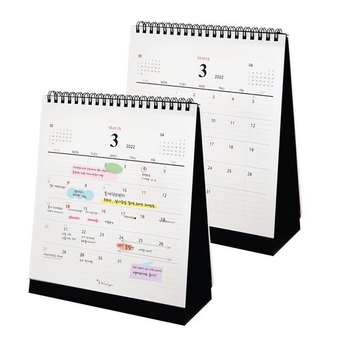 아이씨엘디자인 Desk Calendar 2024 M, 2개, 블랙