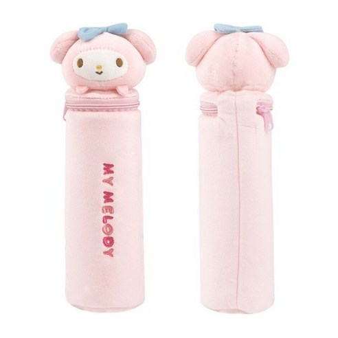 산리오 캐릭터 마이멜로디 원통 봉제 필통 25cm 인형 파우치, 1개