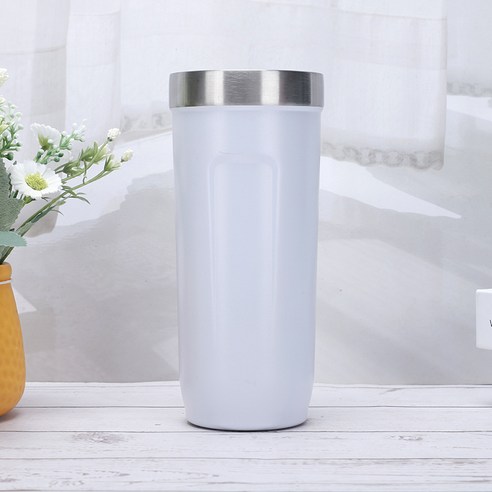 다국적 신형 20oz 자동차 컵 304 스테인리스강 보온컵 야외 차량 얼음 슈퍼컵, 710ml, 백색