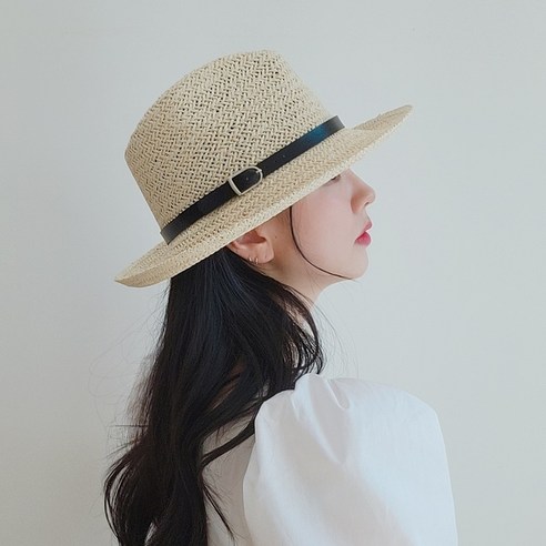 느와드코코 레더 페도라 남자 여자 밀짚 라탄 중절모 패션 모자