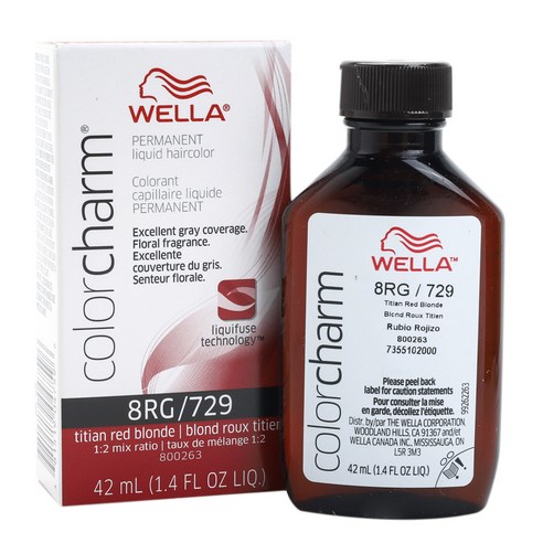 웰라 컬러참 퍼머넌트 리퀴드 헤어컬러 42ml, Titian Red Blonde, 1개
