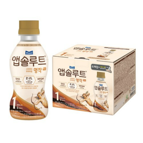 매일유업 앱솔루트 명작 2FL 액상 분유 1단계 200ml x 6p + 니플 세트, 200ml, 66개