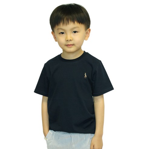 폴로키즈남아 라파클럽 30수 아동 라운드 반팔 단체 키즈 티셔츠