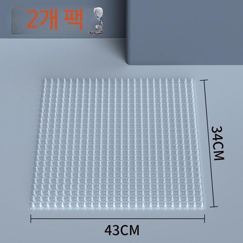 고양이 퇴치용 덫, 가시 매트, 고양이 스파이크 강아지 패드 2개 세트와 마킹 스티커 8개 포함, 단일 사이즈 고양이퇴치기