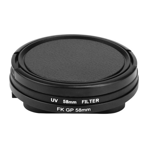 58mm UV 필터 (렌즈 커버 포함) + 어댑터 링 Fo ​​Gopro Hero 5 방수 케이스, {"사이즈":"58mm"}, {"색상":"블랙"}, {"수건소재":"PC"}
