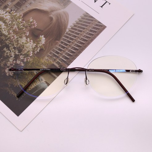 대륙안경 4g 국산 동그란 무테안경 가벼운 초경량 남자 여자 안경테 Best Top5