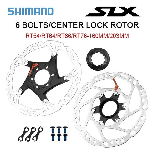 시마노 SLX 데오레 SM-RT76 RT66 RT64 RT54 디스크 브레이크 로터 160mm 203mm 6 볼트 디스크 중앙 잠금 MTB 자전거 로터 산악 자전거