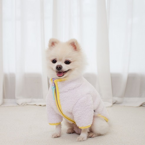루비디 스위트 강아지후리스 집업, 라벤더