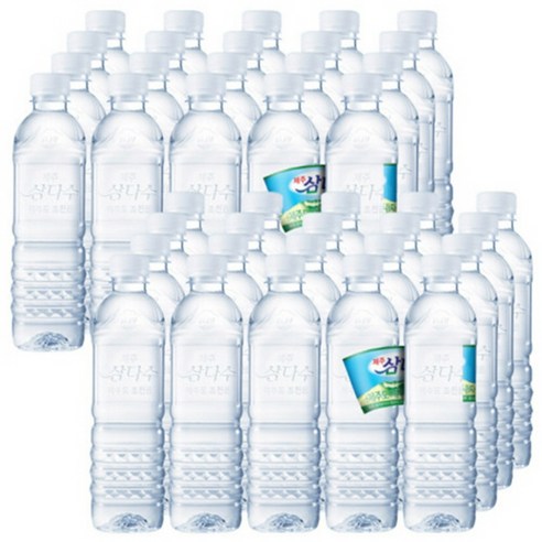 제주 삼다수 500ml(무라벨), 60개, 500ml