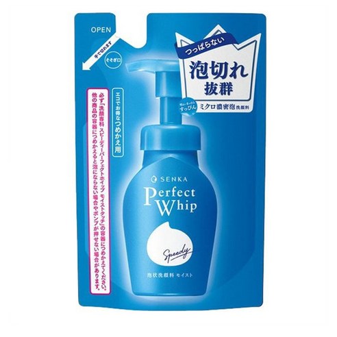 파인 투데이 시세이도 SENKA 센카 Perfect Whip 스피디 퍼펙트휩 모이스트 터치 리필 [세안폼], 130ml, 1개