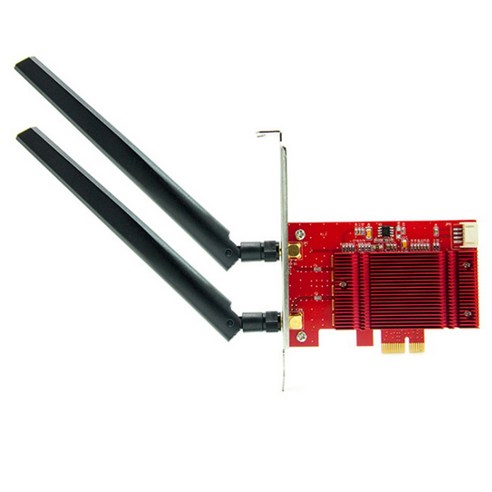 Retemporel 용 AX200 WIFI6 5G 듀얼 밴드 기가비트 PCIE 무선 네트워크 카드 5.0 데스크탑 내장 블루투스 3000M, 1개, 빨간색