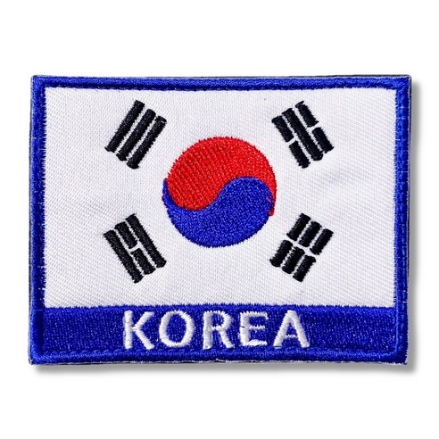 윈어블 밀리터리 군용 전술패치 크로스핏 태극기 PVC 자수 벨크로 고무패치 와펜