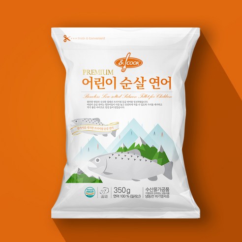 앤쿡 순살 연어 350g 저염, 1팩