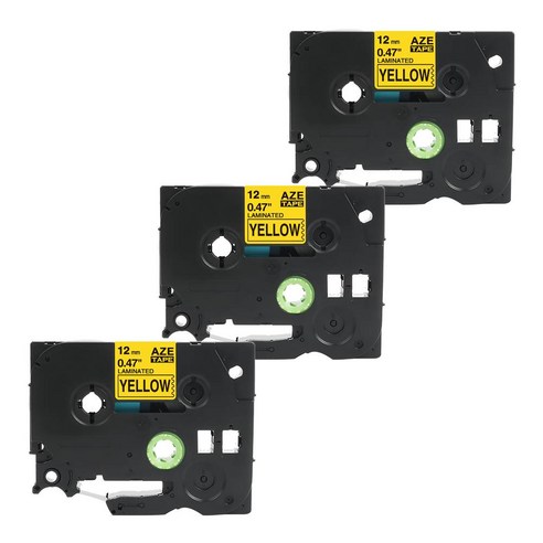 우리네라벨 브라더 라벨테이프 3개 세트 호환 PT-P300BT PT-P710BT PT-D600 PT-D610BT, 18mm, 검정바탕 흰색글씨