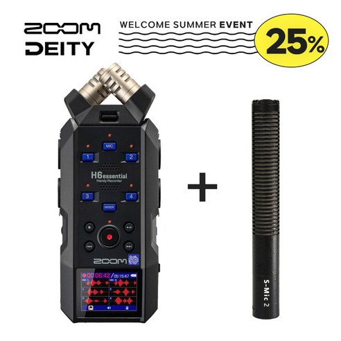 ZOOM H6e & Deity S-mic 2 조합 1+1 할인/핸드헬드