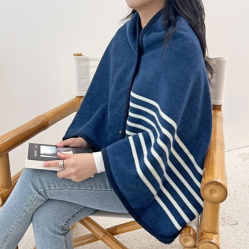 똑딱이 털 안감 극세사 따뜻한 차량용 차박 겨울 어깨 망토 무릎 숄 담요 dd4033