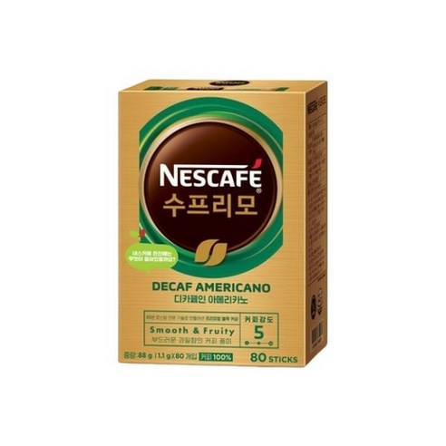 네스카페 수프리모 디카페인 아메리카노 80개입 1박스 네스카페디카페인 네스카페 수프리모 디카페인 아메리카노 80개입 1박스 네스카페디카페인