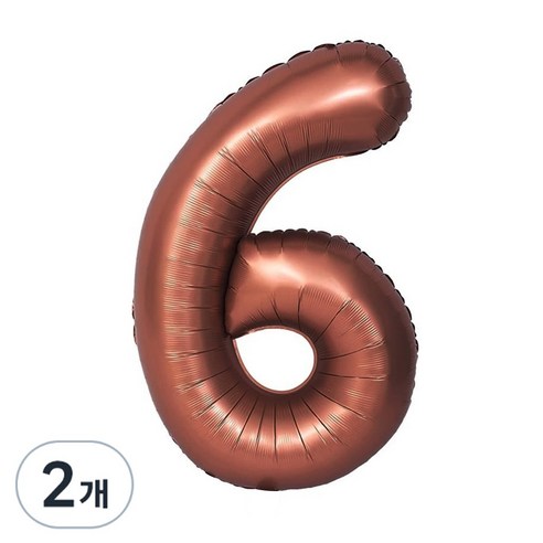 에스엠파티 2개입 100cm 대형 숫자풍선 6, 1개, 초코(2개입)