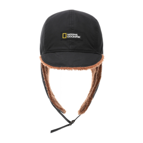 내셔널지오그래픽 리버시블 겨울 방한모자 블랙