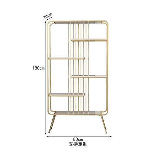 매장 거실 북유럽 장식품 수납장 현관 엔틱 장식 골드 진열장, 골드 60x30x200
