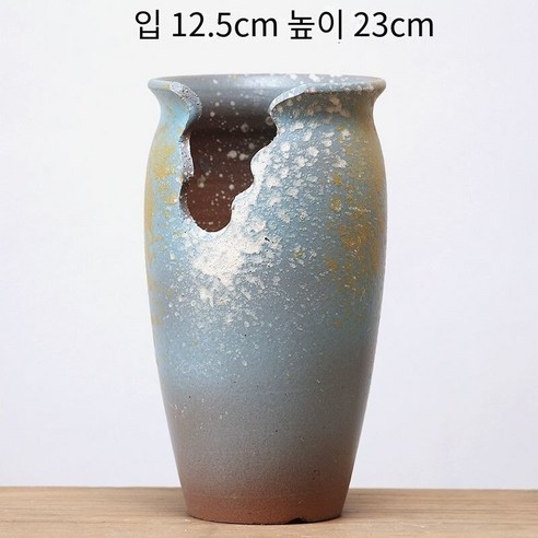 다육 화분 두꺼운 도자기 통기성 오래된 더미 도자기 냄비 홈 장식 절묘한 녹색 식물 큰 마법사 세라믹 꽃 장치, ZJ-12파란색 바닥-큰