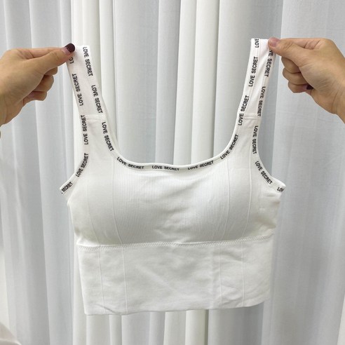 DIRUN KORELAN 스퀘어 칼라 섹시한 원활한 조끼 스타일의 새로운 한국어 버전 스틸 링 문자 인쇄 아름다움 백 랩 가슴없는 속옷 여성