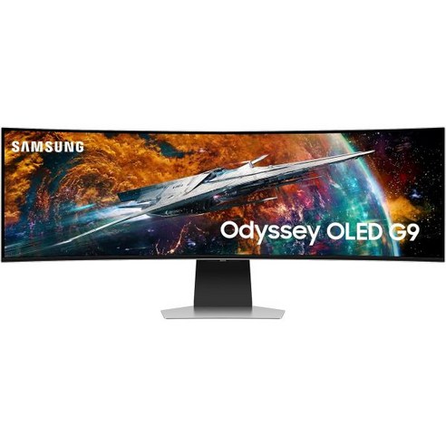 SAMSUNG 49인치 오디세이 G9시리즈 DQHD 1000R 커브드 게이밍 모니터 1ms GtG VESA 디스플레이HDR 1000 240Hz AMD FreeSync, Aluminum Silver_49-inch OLED G