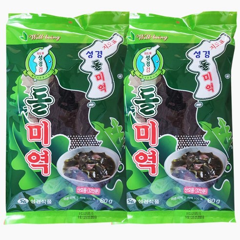 성경식품 지도표 성경 돌미역 산모용 80g x 3봉, 1