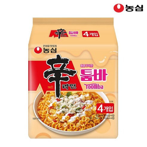 MIK 농심 신라면 툼바 137g x 4봉, 4개