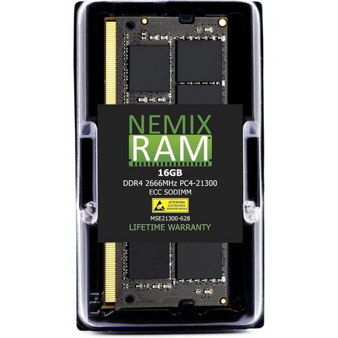 네믹스램 16GB DDR4 ECC 완충되지 않은 SODIMM D4ES01-16G Synology 랙스테이션 RS822RP+ RS822+ 디스크스테이션 DS1823xs+ DS923+