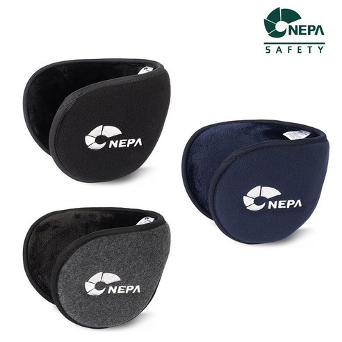 네파 Safety 방한 귀마개 2개 블랙+블랙