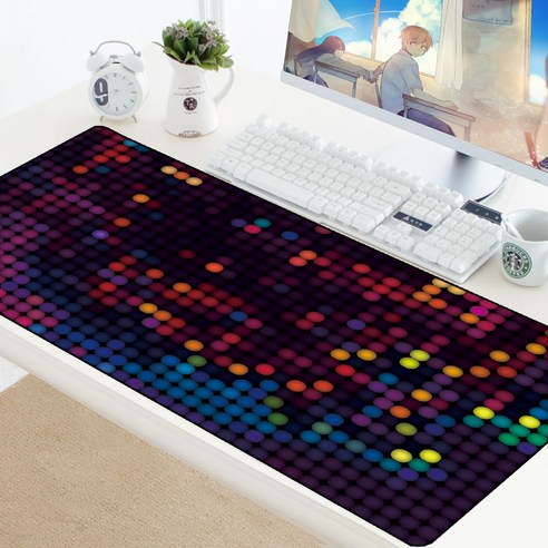 YJQ 기하학적 미끄럼 방지 XL 마우스 패드 900x400mm 마우스 패드 사용자 정의 DIY 게임 대형 잠금 가장자리 속도 마우스 패드 고무 컴퓨터 책상 매트, DBX-048_700x300 mm