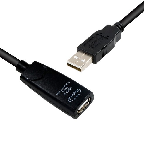 마하링크 USB2.0 연장 리피터 케이블 5M ML-URP5 무전원 신호증폭 2중차폐 캐스케이드기능 장거리전송, 1개