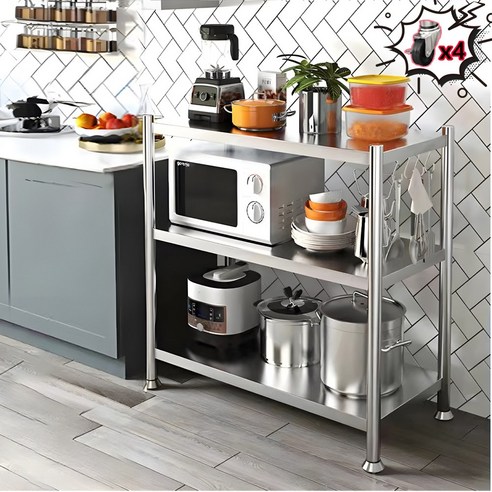 좁은 주방, 이제 답답함은 안녕! ZOZOFO 다용도 선반으로 수납 고민 해결 스텐선반