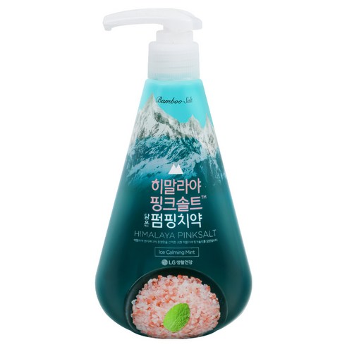 죽염 히말라야 핑크솔트 펌핑치약 아이스카밍민트, 285g, 1개