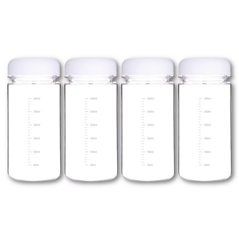 위드 눈금물병 페트 마이보틀 350ml 4P, 화이트 (4개입), 4개