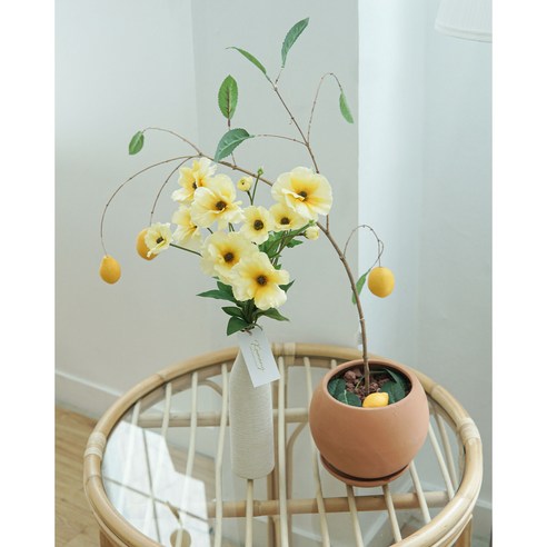 자연의 아름다움을 가정에 더하는 카망 버터플라이 라넌 조화 실크플라워