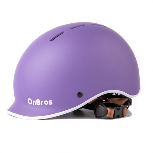 OnBros 도르래 어른용 자전거 안전모 시티 통근 킥보드 헬멧, matte purple