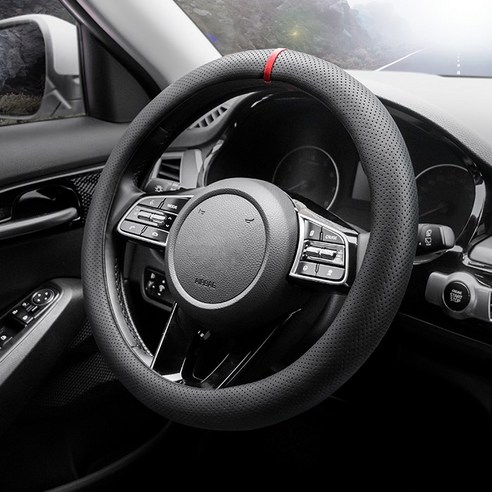 (PMC)시크릿 시그니쳐 스티치핸들커버 타공핸들커버 공용, 브라운