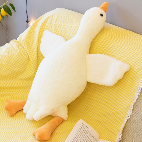 바른리빙 나른한 오리인형 대형인형 바디필로우 롱쿠션, 단일옵션