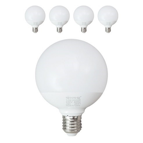 LED 볼전구 G95 숏타입 12W 5개입, 주광색
