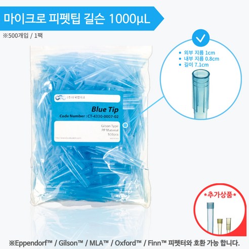 실험 성공률 UP! 연구 효율을 높이는 꿀팁, 길슨 타입 피펫팁 선택 가이드 피펫팁