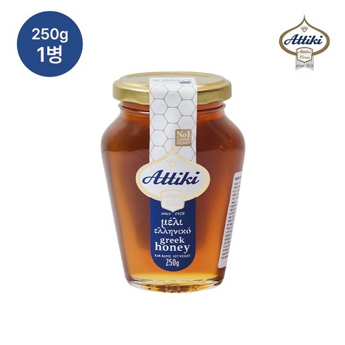 Attiki 아티키 그릭 허니 타임 천연꿀, 1개, 250g