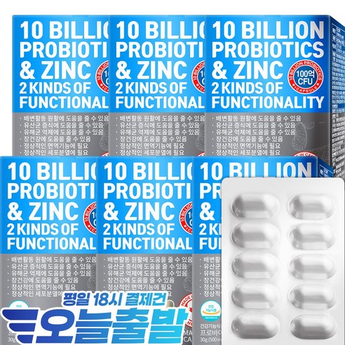 순수식품 100억보장 프로바이오틱스 17종 생유산균 360캡슐 12개월분 신바이오틱스 프리바이오틱스, 6개